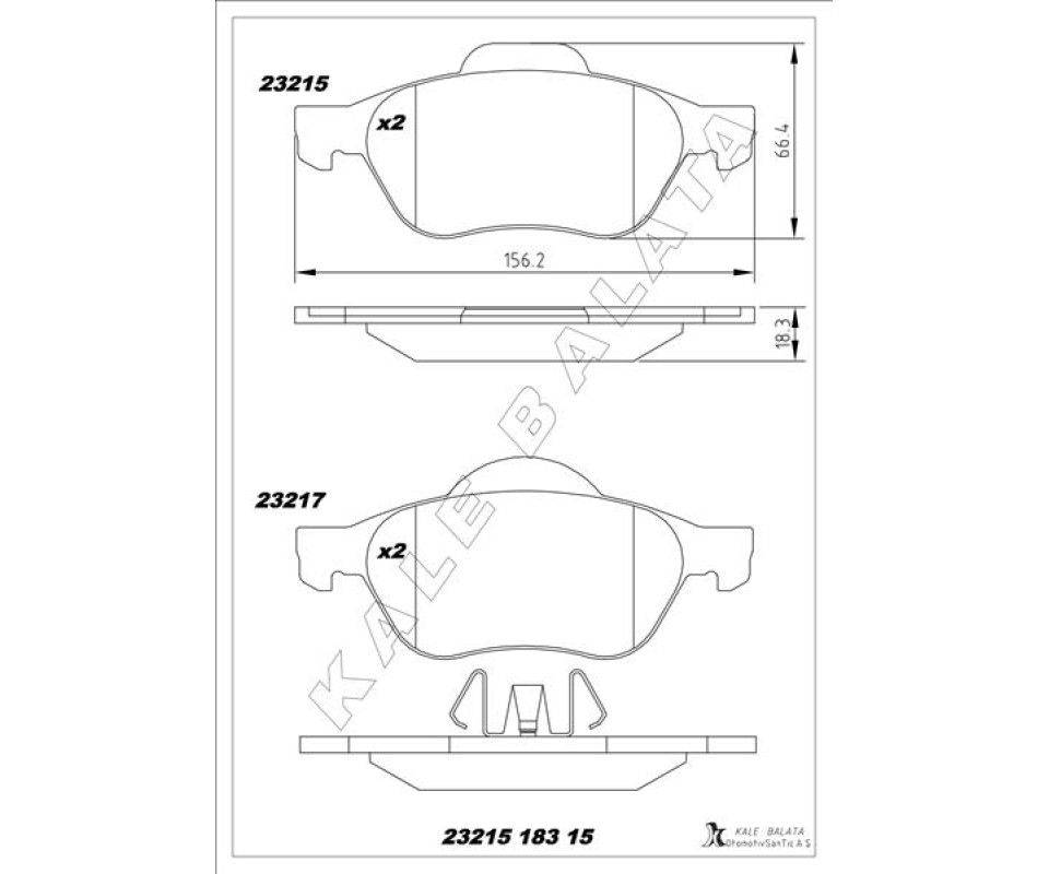 ÖN FREN BALATASI RENAULT LAGUNA II 01>05 LAGUNA III 07>15 MEGANE II 02>