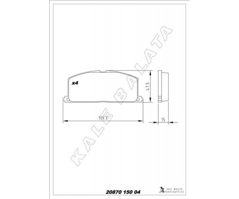 BALATA ÖN CAMRY-CARINA 13 - COROLLA-CORONA-CELİCA 83-93