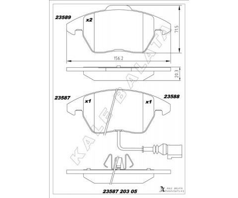 ÖN BALATA FİŞLİ CADDY III 04 > GOLF IV V VI 97 > JETTA PASSAT 05 > POLO 09 > OCTAVIA 04 >