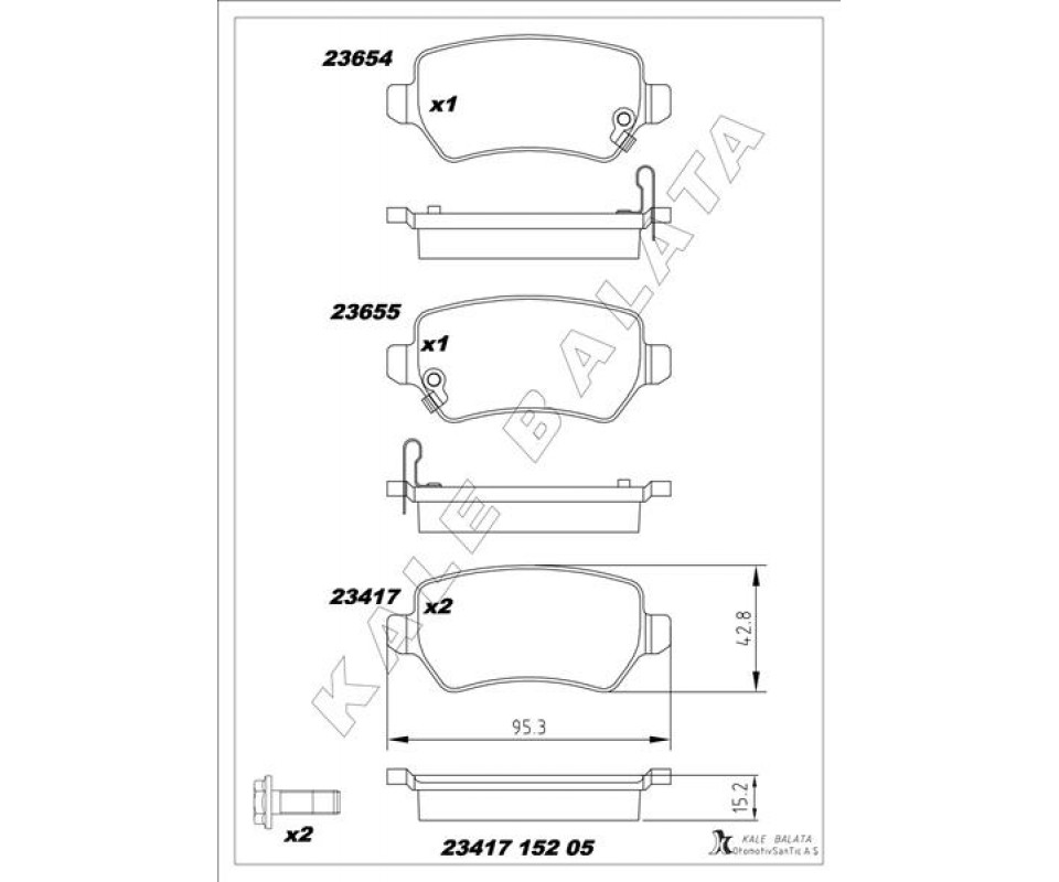 ARKA FREN BALATA KIA CEED 1.6L G4FJ T-GDI 13-> / 1.6L D4FB CRDi dizel 12-> / VENGA 1.4L 1.6L 10-19
