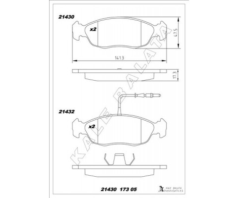 ÖN FREN BALATASI FİŞSİZ PEUGEOT P106 93>04 P205 87>90 P306 93-01 CITROEN XSARA 97>05 SAXO 96>0 3 247mm