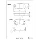 ARKA FREN BALATA HYUNDAI ACCENT ERA 1.4L G4EE 06-10 / İ30 1.4L 1.6L 08-> / İX35 1.6L G4FD GDİ 11-> / KIA CEED 1.4L 1.6L 07-> / SPORTAGE 1.6L G4FD GDİ 09-> / RIO 1.4L 1.6L 05-> Sürtünme yüzeyi eğik