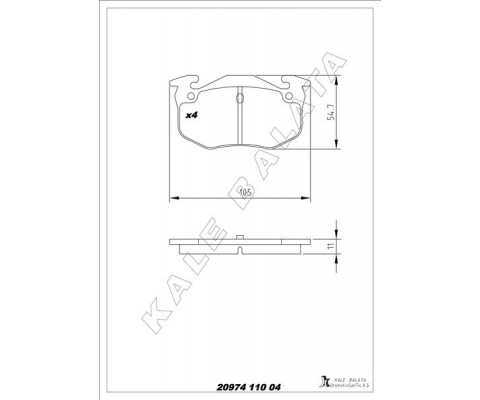 ARKA FREN BALATASI PEUGEOT P106 96>04 P205 87>98 P206 00>09 P306 97>01 P309 89>93 CITROEN SAXO 96>04 XSARA 97>05 ZX 92>97 RENAULT R9-R19- MGN I-CLIO I-II İNCE TİP