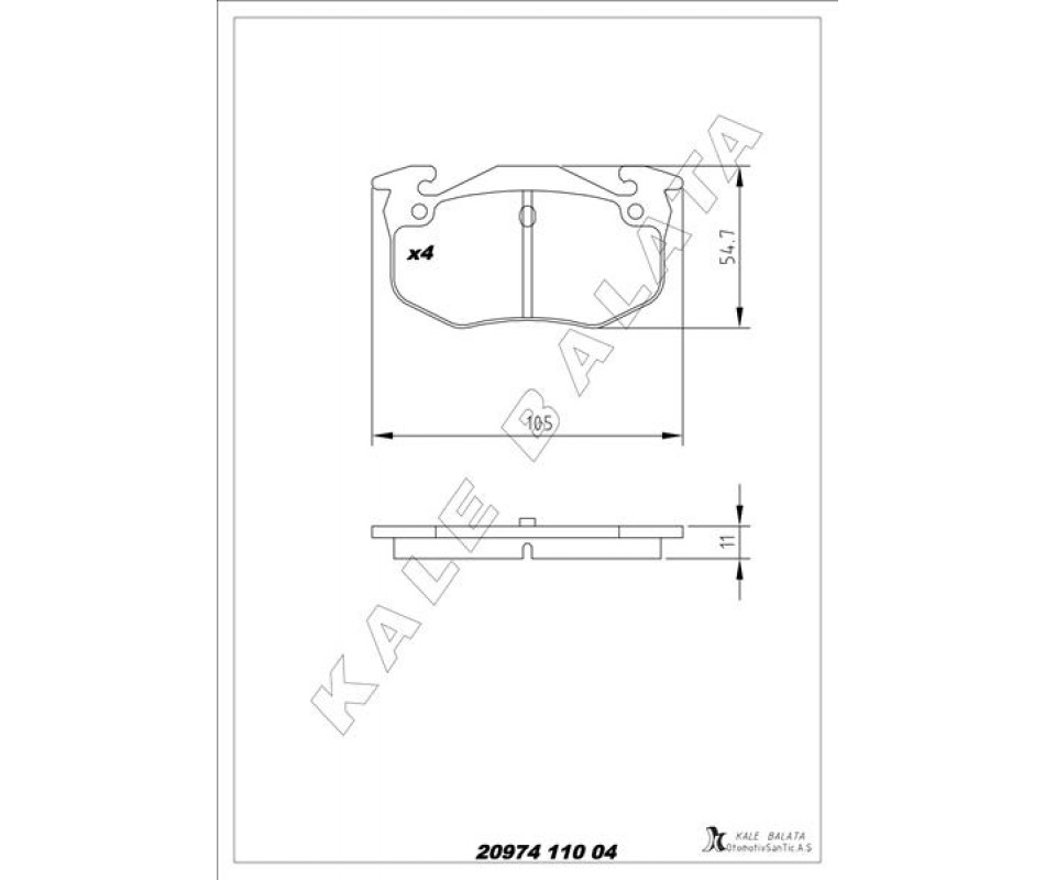 ARKA FREN BALATASI PEUGEOT P106 96>04 P205 87>98 P206 00>09 P306 97>01 P309 89>93 CITROEN SAXO 96>04 XSARA 97>05 ZX 92>97 RENAULT R9-R19- MGN I-CLIO I-II İNCE TİP