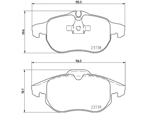 ÖN FREN BALATASI ASTRA H 05>10 VECTRA C 08.02> ZAFIRA B 05>10 SAAB 9.3 02> CROMA 06.05>
