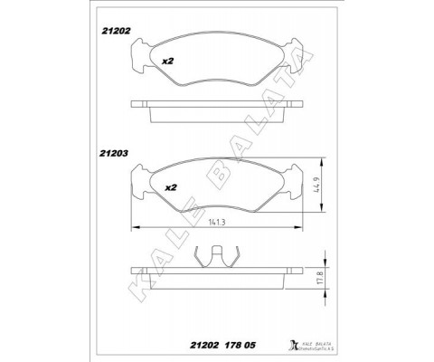 ÖN BALATA FIESTA1.0 1.3 1.4 1.8 D 95 >FORD KA 1.0 1.3 96 > MAZDA 121 96 >