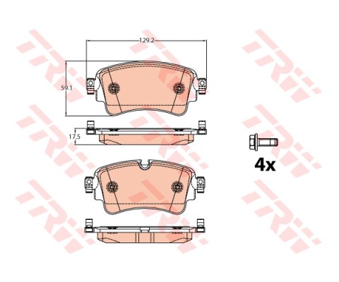 ARKA FREN BALATA AUDI A4-A5-A7-Q5-Q7 2014 129.3x59x17.5