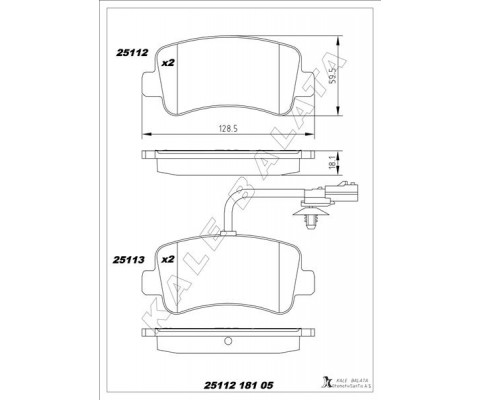 ARKA BALATA MASTER III 10>MOVANO 10> 2.3 DCİ CDTİ TEK TEKER 440601186R-440604591R