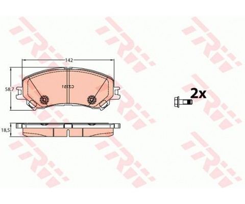 ÖN BALATA MGN IV-SCENIC IV-TALISMAN-ESPACE V 1.2TCe-1.5DCİ-1.6TCe-DCİ 16 18.5x142x56.7 WVA22347