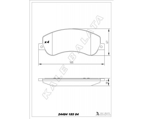 ON FREN BALATASI TRANSIT V348 06>14 A.CEKER 11 /> VW AMAROK 2.0TDI 10> FİŞSSİZ