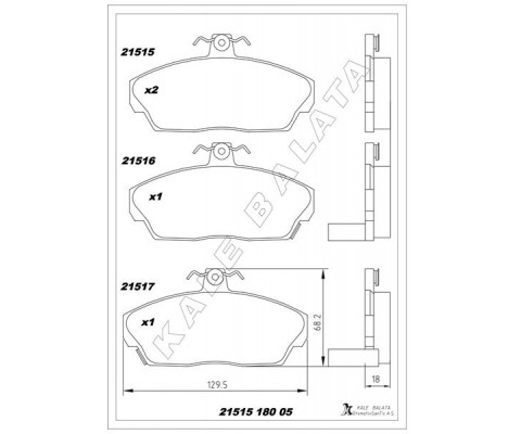 ÖN FREN BALATA HONDA CIVIC 1.6L D16 VTEC VTI 01-05 / 1.6L D16A Euro 96-99