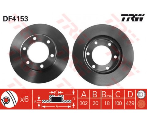 ÖN FREN AYNASI LAND CRUISER 81-88 302x20x18xHAVALI