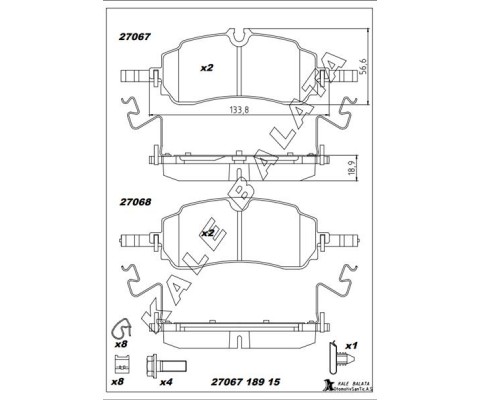 ARKA FREN BALATASI YENI TRANSIT CUSTOM V710E 23>