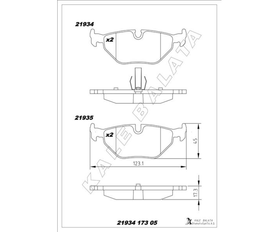 FREN BALATASI ARKA BMW E30 E36 E46 E85 E86