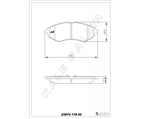 ÖN FREN BALATASI CHEVROLET AVEO 05> KALOS 02>