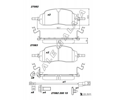 ON FREN BALATASI YENI TRANSIT CUSTOM-VW CARAVELLE-TRANSPORTER 23>