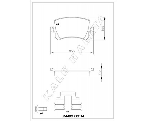 ARKA BALATA PASSAT-CC-CADDY-GOLF5-GOLF6-JETTA-A3-A6-LEON-OCTAVIA-SUPERB 04 >