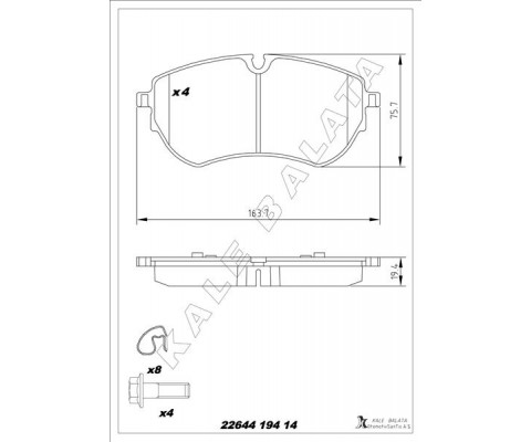 ON FREN BALATASI TRANSIT V348 06>14 A.CEKER 11-> VW AMAROK 2.0TDI 10> GDB1724