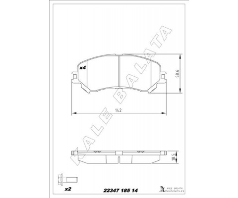 ÖN FREN BALATASI RENAULT MEGANE IV 15> SCENIC IV 16> TALISMAN 15> ESPACE V 15> 1.2TCe 1.3TCe 1.5dCi 1.6dCi