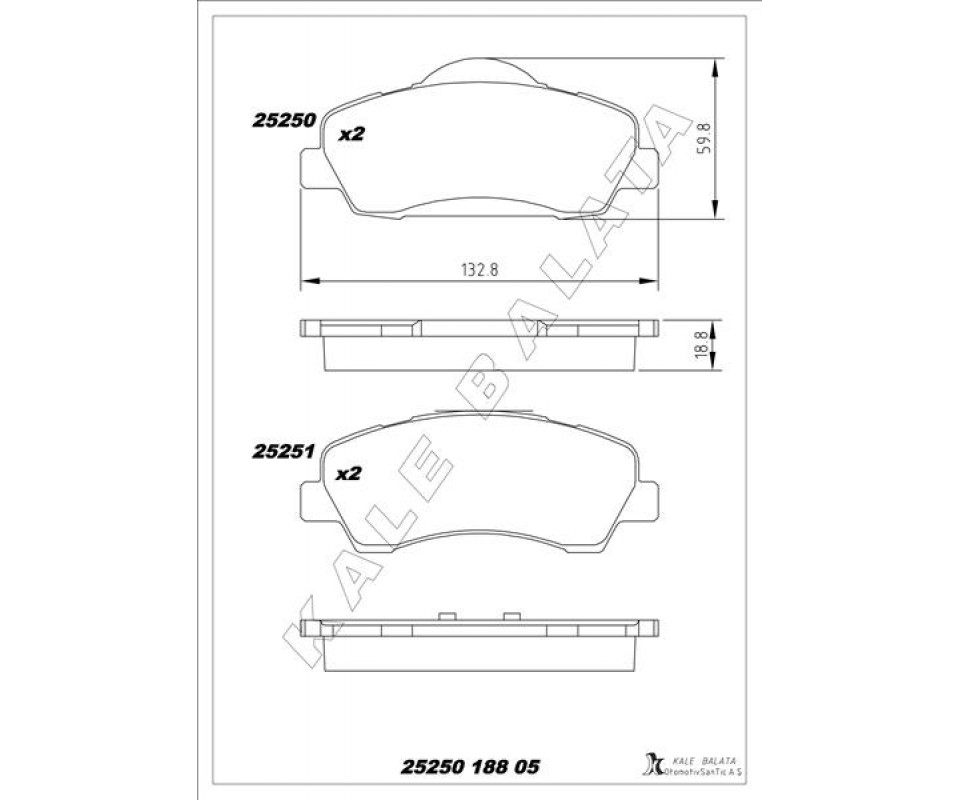 ÖN FREN BALATASI PEUGEOT P301 12> P308 13> CITROEN C-ELYSEE 12> C4 14> 266mm
