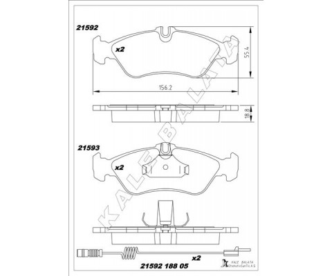 FREN BALATASI ARKA MERCEDES SPRINTER B901>B904 . VW LT 28-35-46