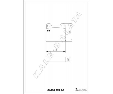 FREN BALATASI ARKA MERCEDES W114 W115 W116 W126 W123 W463