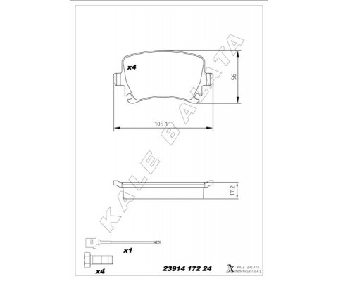 ARKA BALATA PASSAT-CC-CADDY-GOLF5-GOLF6-JETTA-A3-A6-LEON-OCTAVIA-SUPERB 04 >