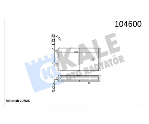KALORİFER RADYATÖRÜ FORD TRANSİT 93> T12-T15