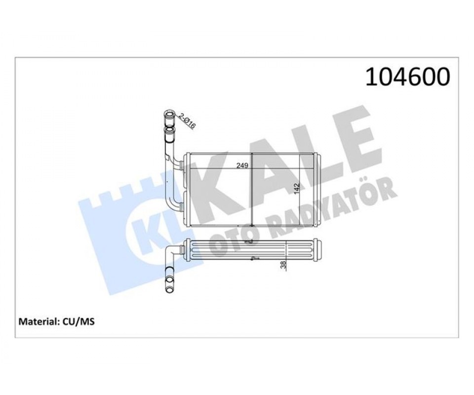 KALORİFER RADYATÖRÜ FORD TRANSİT 93> T12-T15