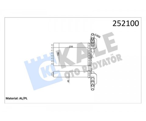 KALORİFER RADYATÖRÜ 2 SIRA AL PL CLIO II-KANGOO 98->