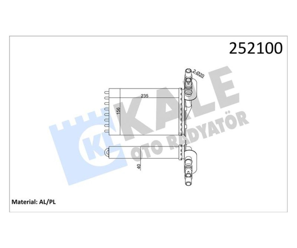KALORİFER RADYATÖRÜ 2 SIRA AL PL CLIO II-KANGOO 98->