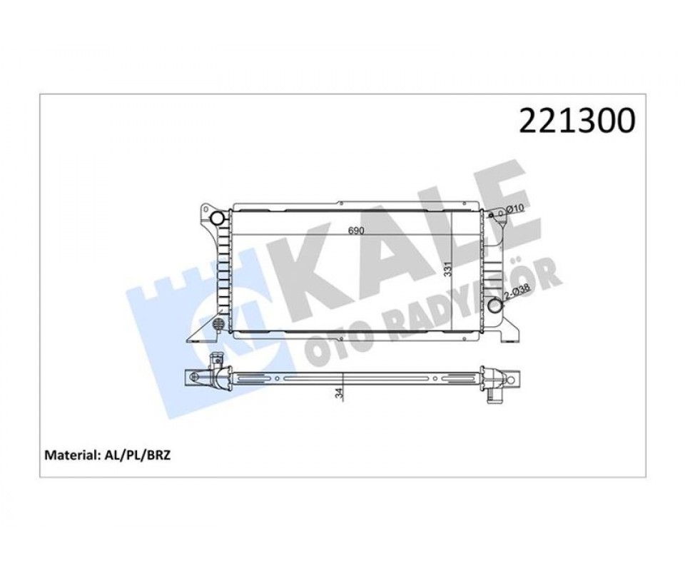 MOTOR RADYATORU AC TRANSIT TURBO T12 T15 2.5D 97>01 MANUEL UZUN TIP KLIMALI 1 SIRA ALB