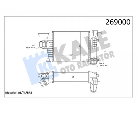 TURBO RADYATÖRÜ INTERCOOLER CLIO IV 12> CAPTUR 13> DUSTER 13> 0.9TCe 1.2TCe 1.5dCi
