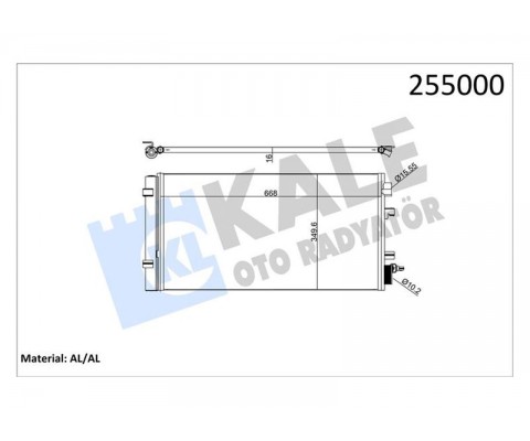 KLİMA RADYATÖRÜ KONDENSER RENAULT FLUENCE 09> MEGANE III 09> SCENIC III 09> 1.2TCe 1.5dCi 1.6 1.9dCi 2.0
