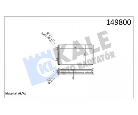 KALORİFER RADYATÖRÜ FORD TRANSİT 01> -AC KLİMASIZ