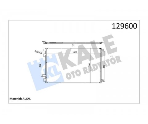 KLİMA RADYATÖRÜ KONDENSER RENAULT MEGANE II 03> SCENIC II 03> GRAND SCENIC II 03> 1.5dCi 1.6 1.9dCi 2.0