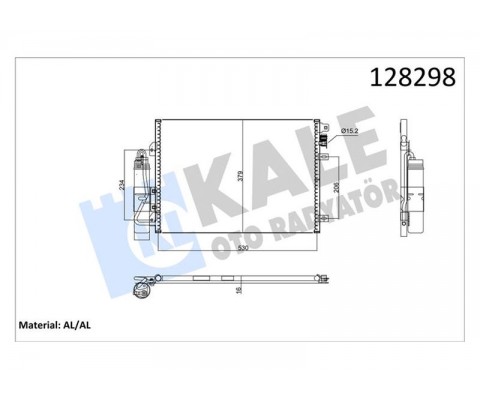 KLİMA KONDERSERİ RADYATÖRÜ RENAULT CLİO II 98>05 CLIO SYMBOL I 01> KANGOO 97> SYMBOL II 08>14 1.2 D7F 1.4 K4J 1.5dCi 1.9dTi F9Q KURUTUCU İLE