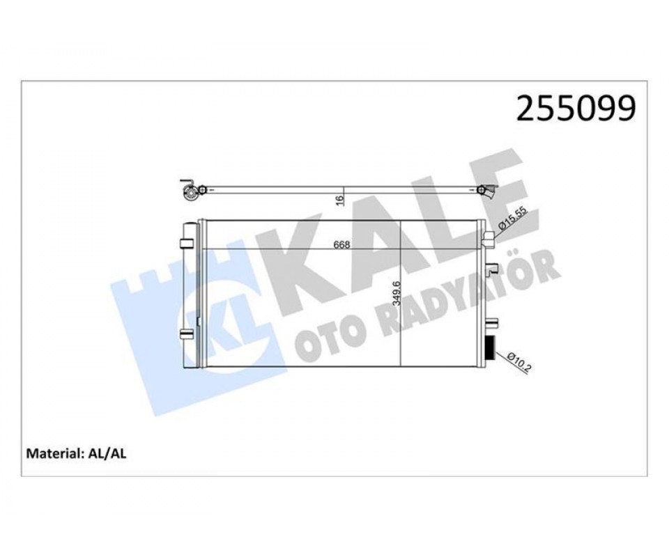 KLİMA RADYATÖRÜ KONDENSER RENAULT FLUENCE 09> MEGANE III 09> SCENIC III 09> 1.2TCe 1.5dCi 1.6 1.9dCi 2.0 MÜŞÜRSÜZ