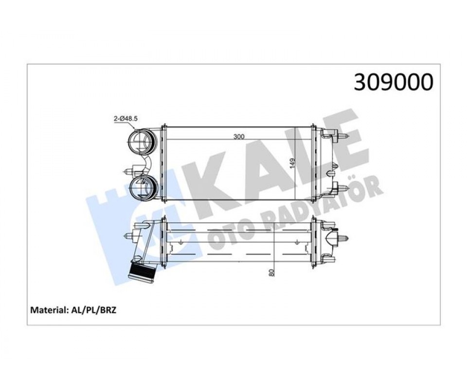 TURBO RADYATÖRÜ FORD FİESTA-COURİER-ECOSPORT-BMAX 13> 1.5-1.6 TDCİ