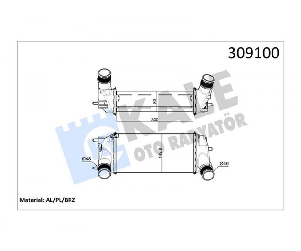 TURBO RADYATÖRÜ FORD FİESTA-COURİER-ECOSPORT-BMAX 13> 1.0 ECOBOOST