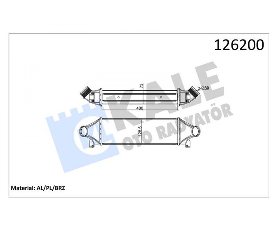 TURBO RADYATÖRÜ INTERCOOLER FORD TRANSİT 01> 2.4 TDCİ