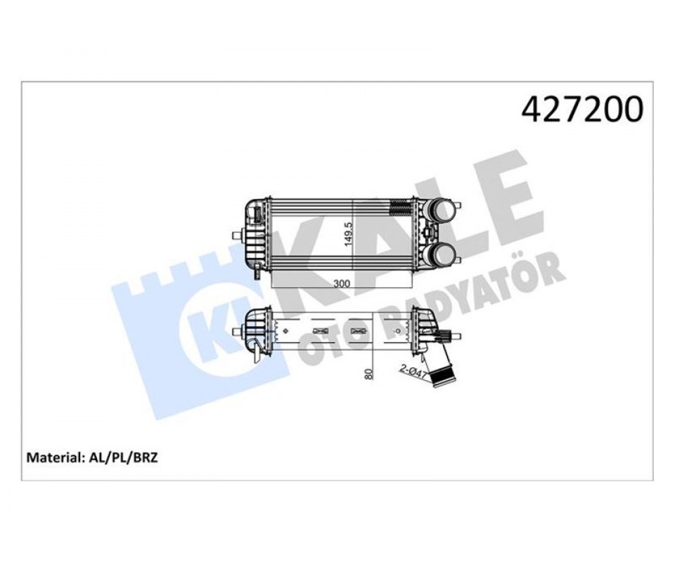 TURBO RADYATÖRÜ FORD COURİER 14> 1.5 TDCİ