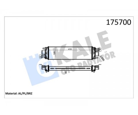 TURBO RADYATÖRÜ INTERCOOLER ALBEA 03>1.3JTD 457x116x40 AL AL SİSTEM