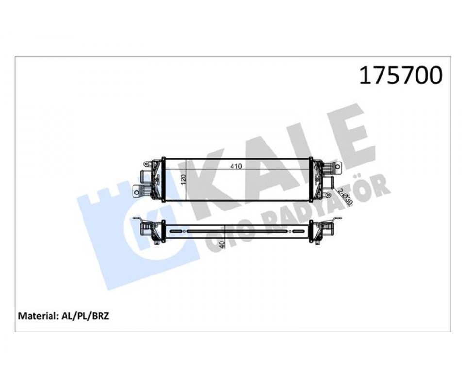 TURBO RADYATÖRÜ INTERCOOLER ALBEA 03>1.3JTD 457x116x40 AL AL SİSTEM