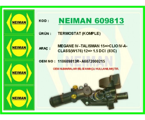 TERMOSTAT 83 C RENAULT SYMBOL III 14> MEGANE IV 16> CLIO IV 12> CAPTUR 13> DUSTER 12> DOKKER 12> ME RCEDES OM607 W176 W246 C117 X117 X156 . NISSAN QASHQAI II 13> JUKE 10>19 1.5dCi