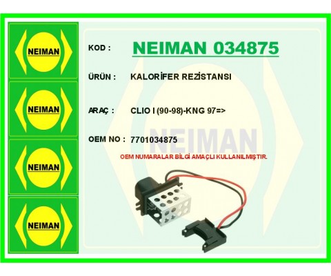 KALORİFER REZİSTANSI CLIO I 90-98 -KNG 97 >