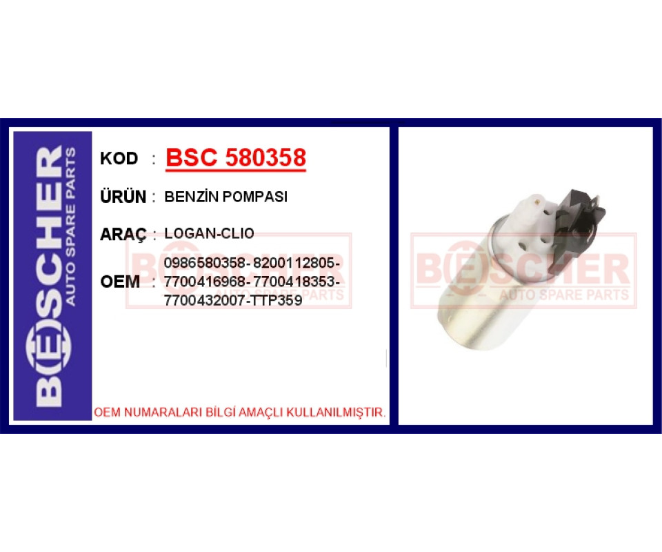 BENZİN POMPASI LOGAN-CLIO