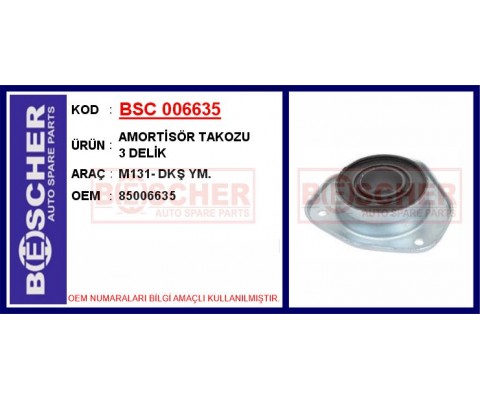 AMORTİSÖR TAKOZU 3 DELİK M131- DKŞ YM.
