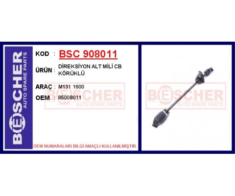 DİREKSİYON ALT MİLİ CB KÖRÜKLÜ M131 1600