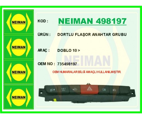 DORTLU FLAŞOR ANAHTAR GRUBU DOBLO 10 >